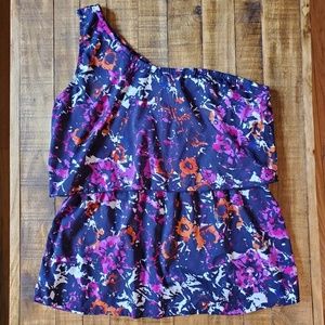 🇺🇸Floral One Shoulder Blouse